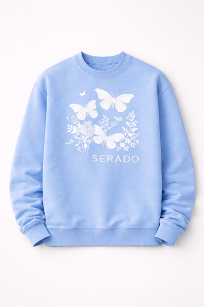 Serado Signature crew Sweatshirt- Light blue