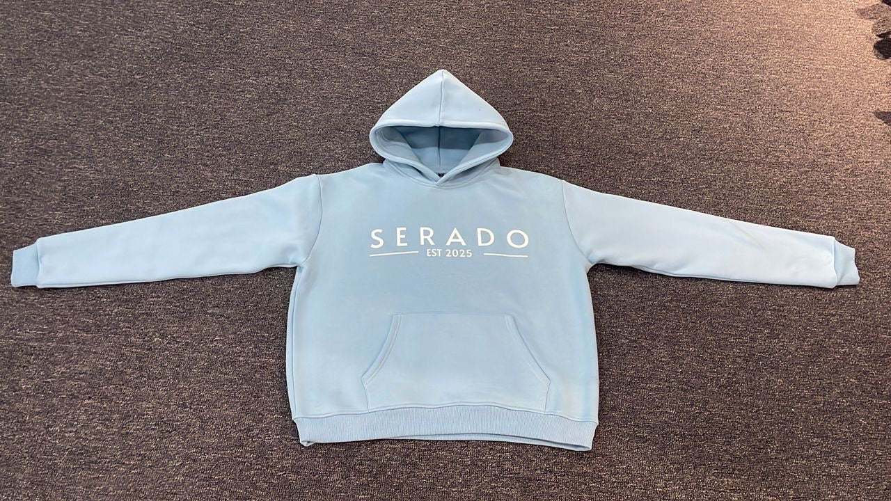 Serado blue unisex Love conquers all ("Amor Vincit Omnia") Hoodie