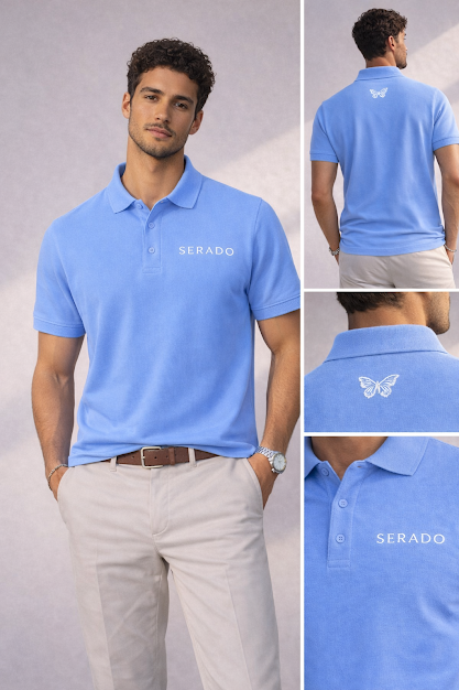 Serado Signature Polo - Sky blue