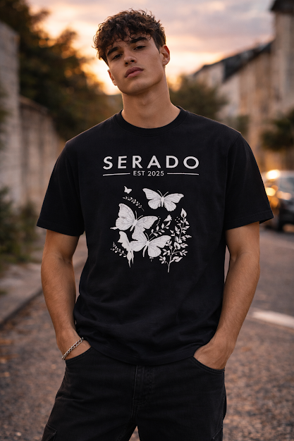 The Papiliones Tee- Black