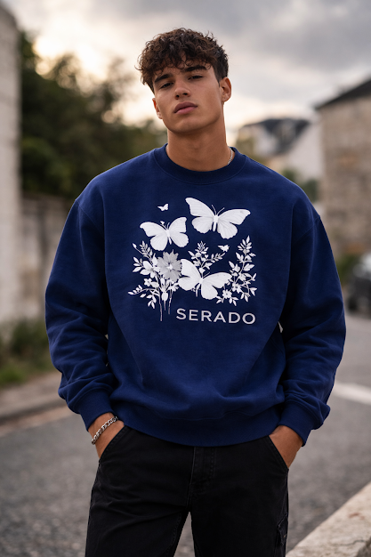 Serado Signature Crew sweatshirt - Navy blue